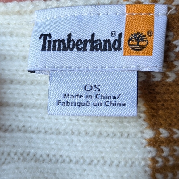 NWOT Timberlake Plaid Knit Scarf Camel Tan Cream 65" x 10" One Size Unisex - Picture 3 of 5